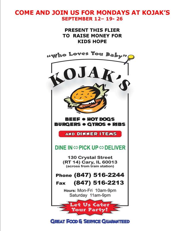 Kojaks Flier 4 Kojaks Flier 4